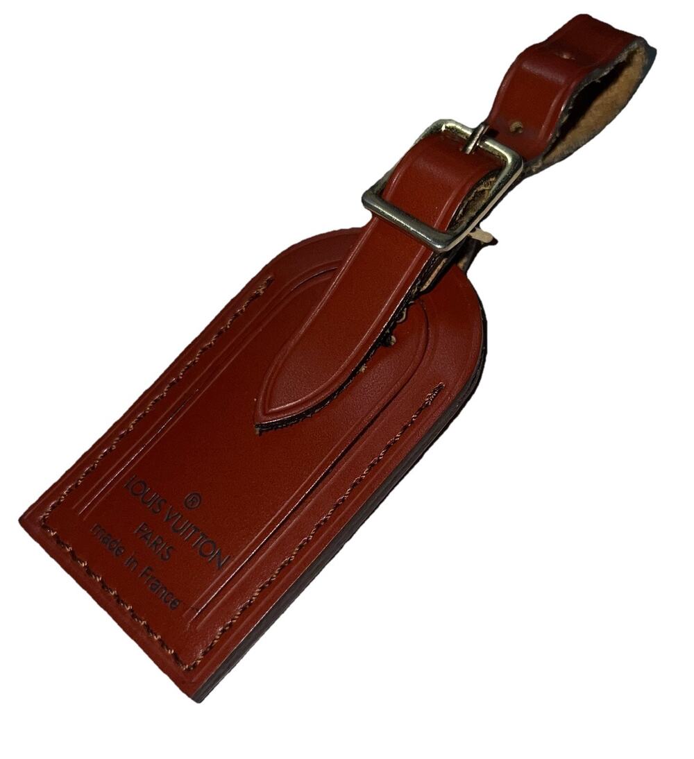 Louis Vuitton Kenyan Fawn Name Tag Goldtone Small - 1 pc France